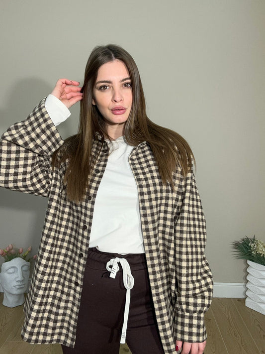 Camicia Check Brown